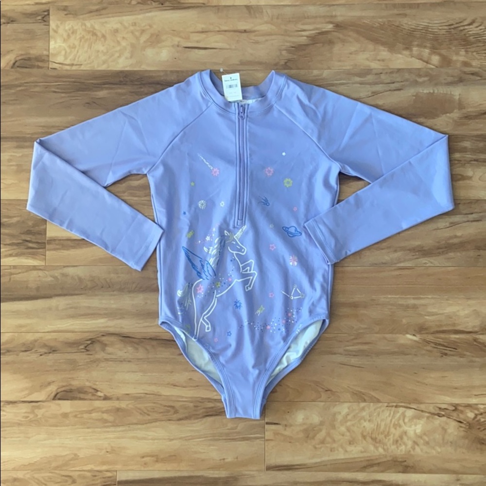 Hanna Andersson  Sunblock Unicorn Art One Piece